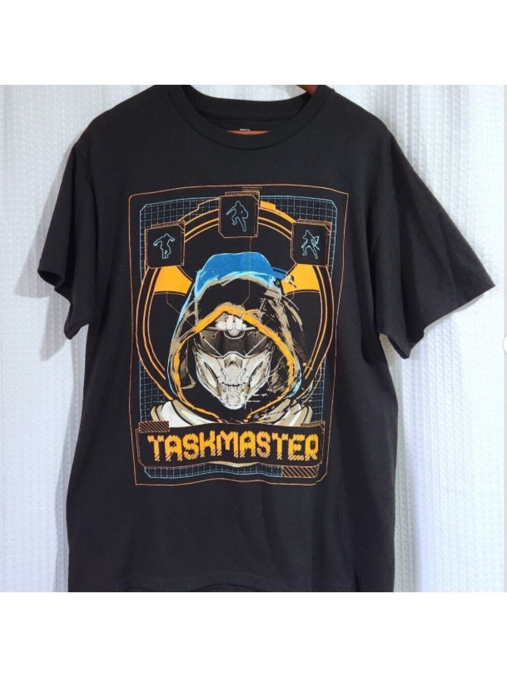Mens Marvel T-shirt Size Large Avengers Taskmaster Graphic Black 100% Cotton